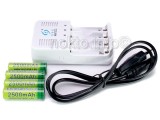 Akumulator 1.6V 2500mAh (4 szt.) + ładowarka