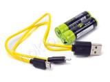 Akumulatory ZNTER 2 szt. AA 1,5 V 1700 mAh, ładowanie USB