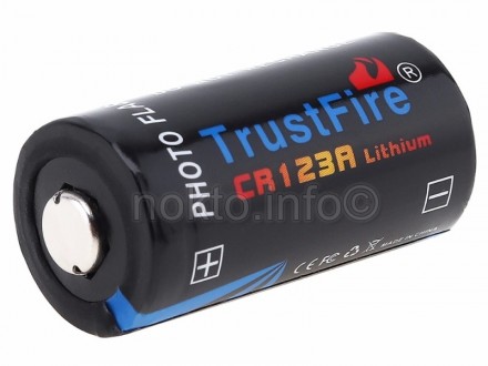 Bateria litowa 3V 1400mAh CR123A TrustFire