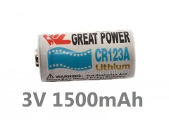 Bateria litowa 3V 1500mAh CR123A